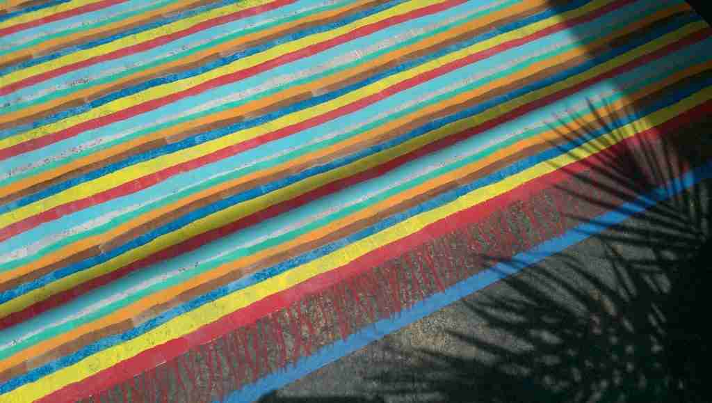 paint concrete pool deck faux rag rugs