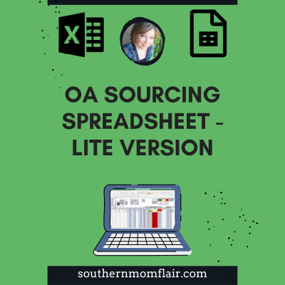 OA Sourcing Spreadsheet Lite online arbitrage